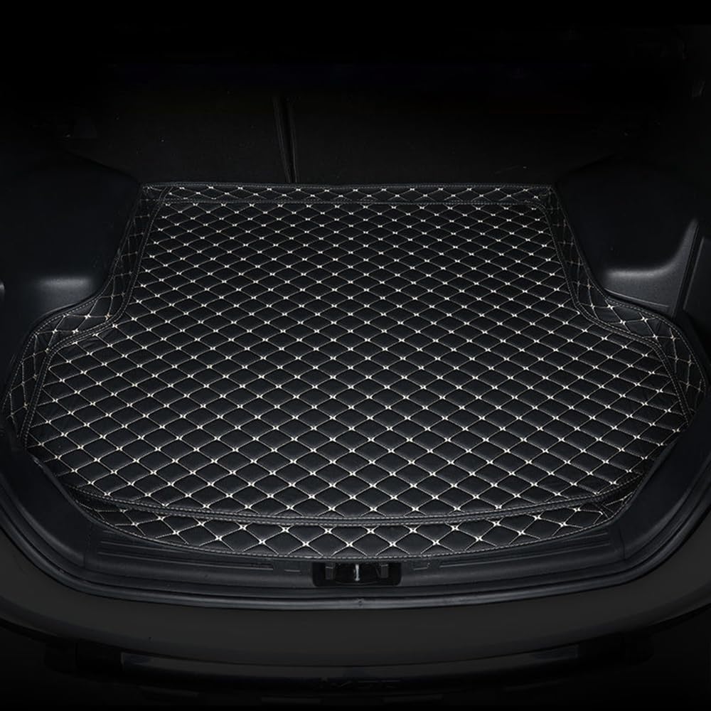 ZHSDMB Boot liner for Genesis GV60 2023-2024, Tailored Car Boot Mat, Waterproof Antislip Antiscratch Car Trunk Protector Pad, Auto Interior Accessories,F-Beige