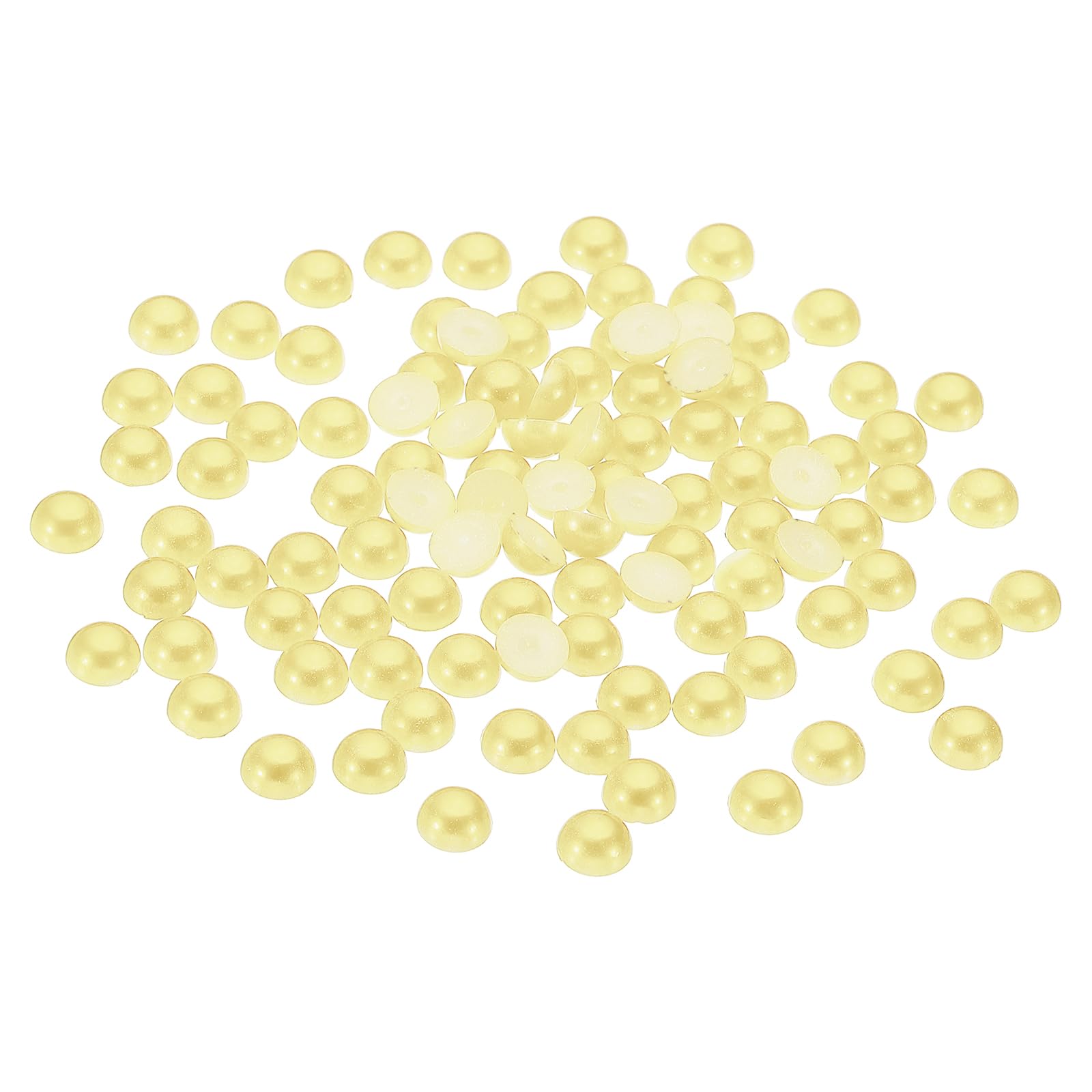PATIKIL 1000Pcs Flatback Pearls Beads for Crafting 6mm Half Round Resin Beads Flatback Pearls for Nail Charms Handmade Phone Case Embellishment