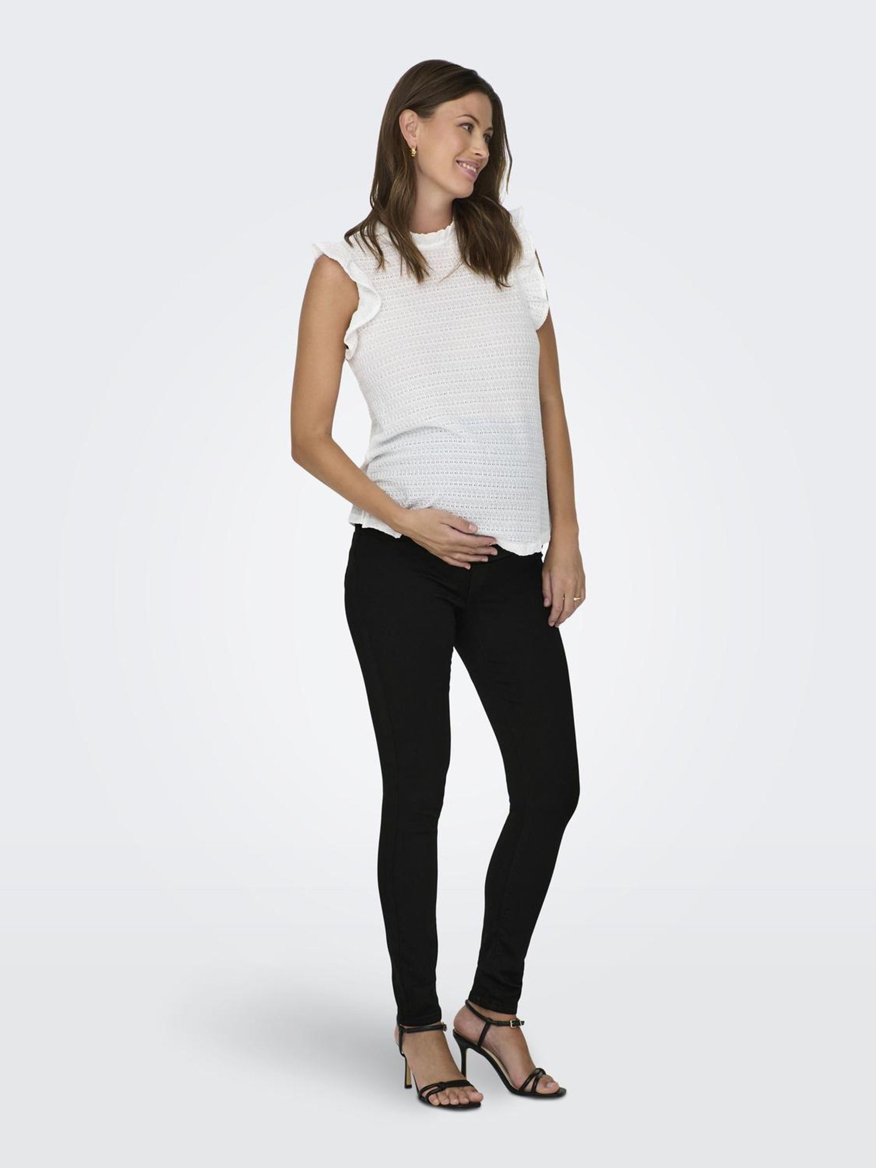 ONLY MATERNITY Jean Skinny OLMRAIN Life REG Skinny Jegging Black DN