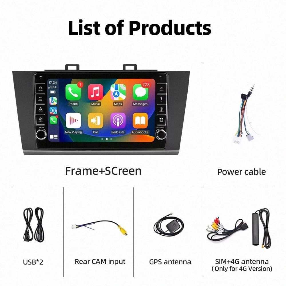 Touchscreen Auto Radio per Citroen C4 2004-2011 Wireless Carplay Android Auto Stereo Bluetooth Ips con Pantalla Táctil con Gps Navigatore/Swc/Mirror, 8 Nucleo 6G+128G