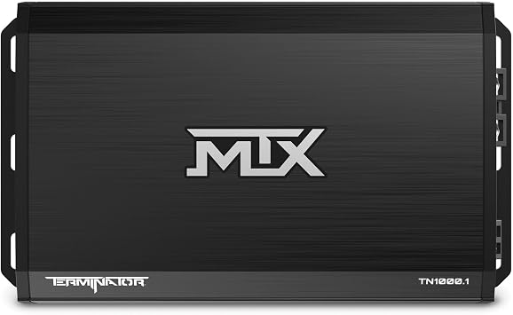 MTX Terminator 1000-Watt RMS 1 Mono Block Class D Amplifier and Two MTX Audio 5510-44 55-Series 10 400W RMS Dual 4-Ohm Subwoofer