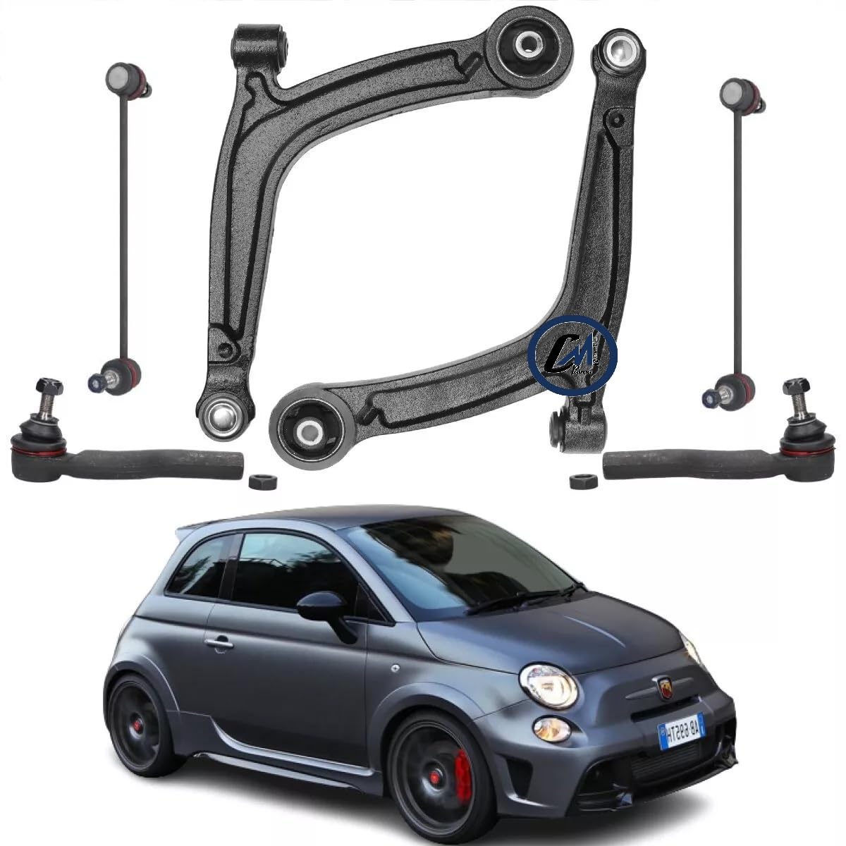 KIT 6 PEZZI BRACCI BIELLETTE TESTINE ANTERIORE 500 E 500 ABARTH (312)