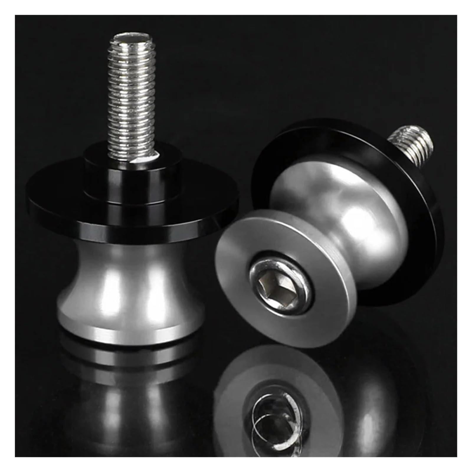 Xichenmu 6Mm Silver No Logo Cnc Aluminum Motorcycle Swingarm Spools For Bn125 2017-2023 6Mm Motorcycle Swingarm Spools Sliders Accessories Swing Arm Stand Screw(6Mm Silver No Logo)