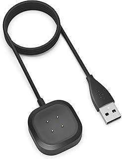 Sinoacc Charger for Fitbit Versa 4 Sense 2 Smartwatch 3.3Ft Fast Charging Replacement Fitbit Sense 2,Sense,Versa 4,Versa 3 Charger USB Charging Cable Dock(not for Fitbit versa 2/versa 1/se/versa lite)