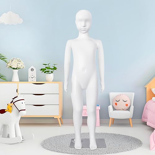 Maniquí para niños, maniquí de cuerpo completo, maniquí de costura de 43.3 pulgadas, maniquíes posables con soporte, maniquíes realistas, cabeza de