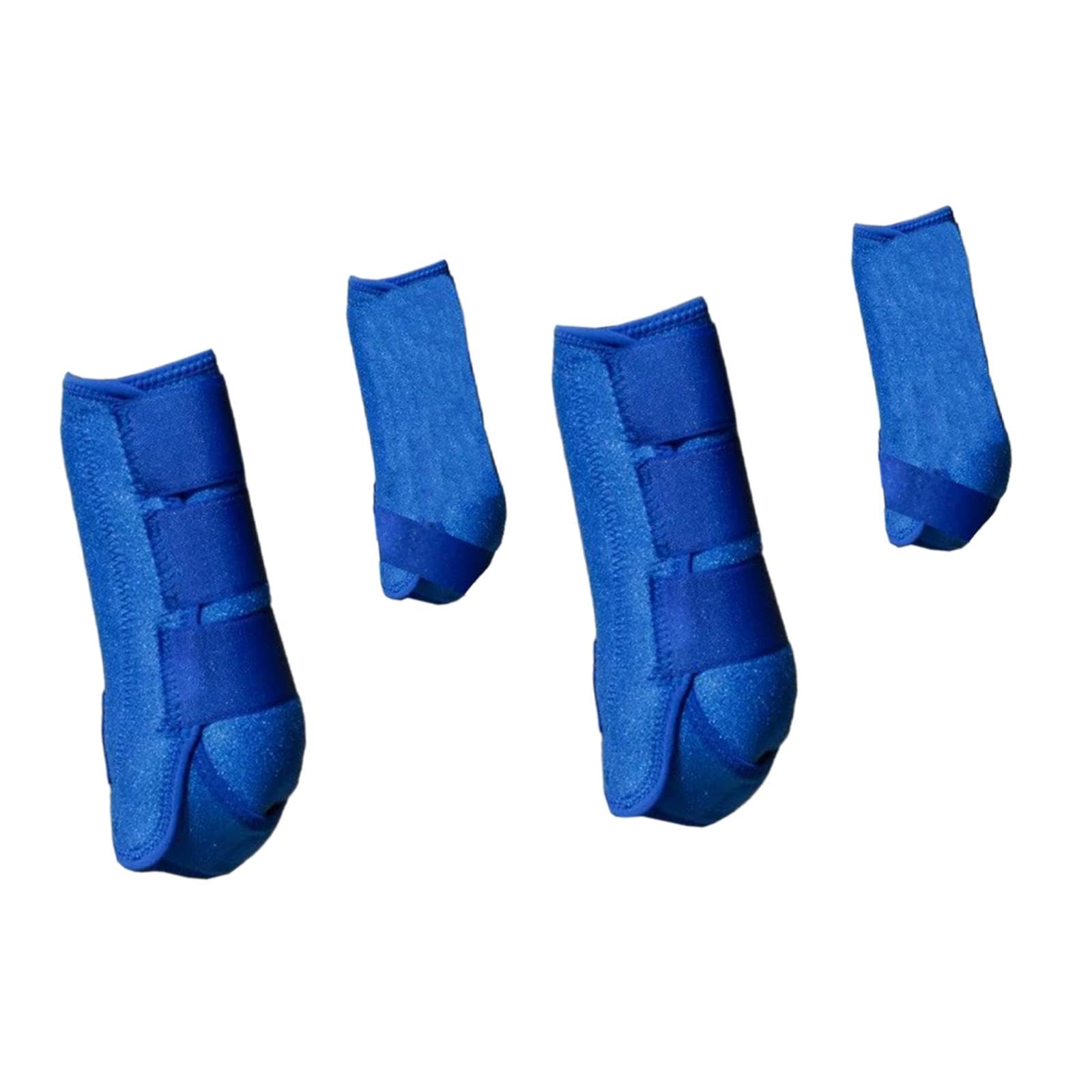 Yiju Set of 4 Equestrian Horse Boots for Leg Coverage and Support, Blue, L