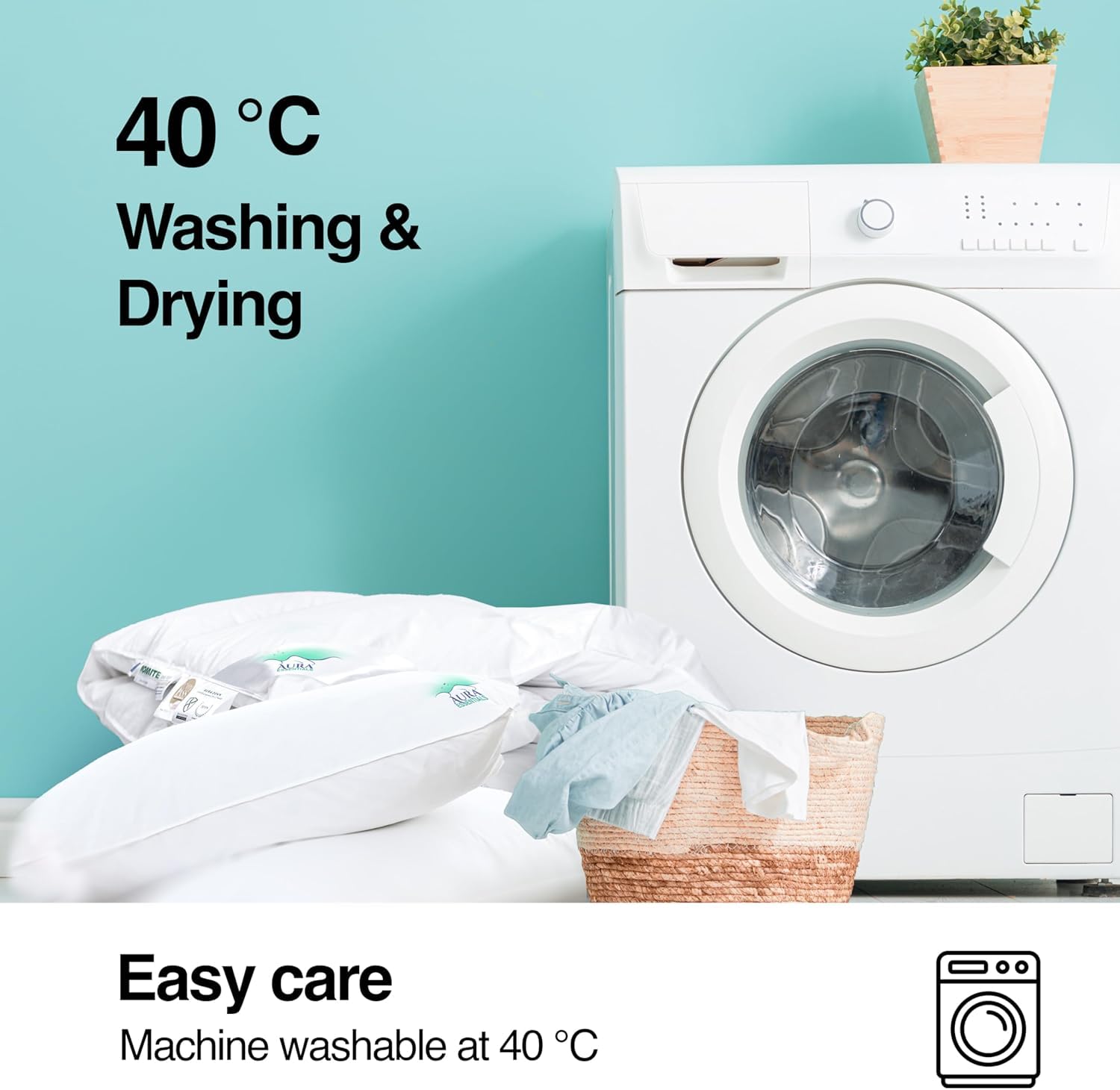 Aura® Luxury Warm Winterdecke 135 x 200 cm |Comfort 70% Neue ungarische Gänsedaunen Klasse I | Oeko-TEX 100 allergikergeeignet | pflegeleicht 100% Baumwolle
