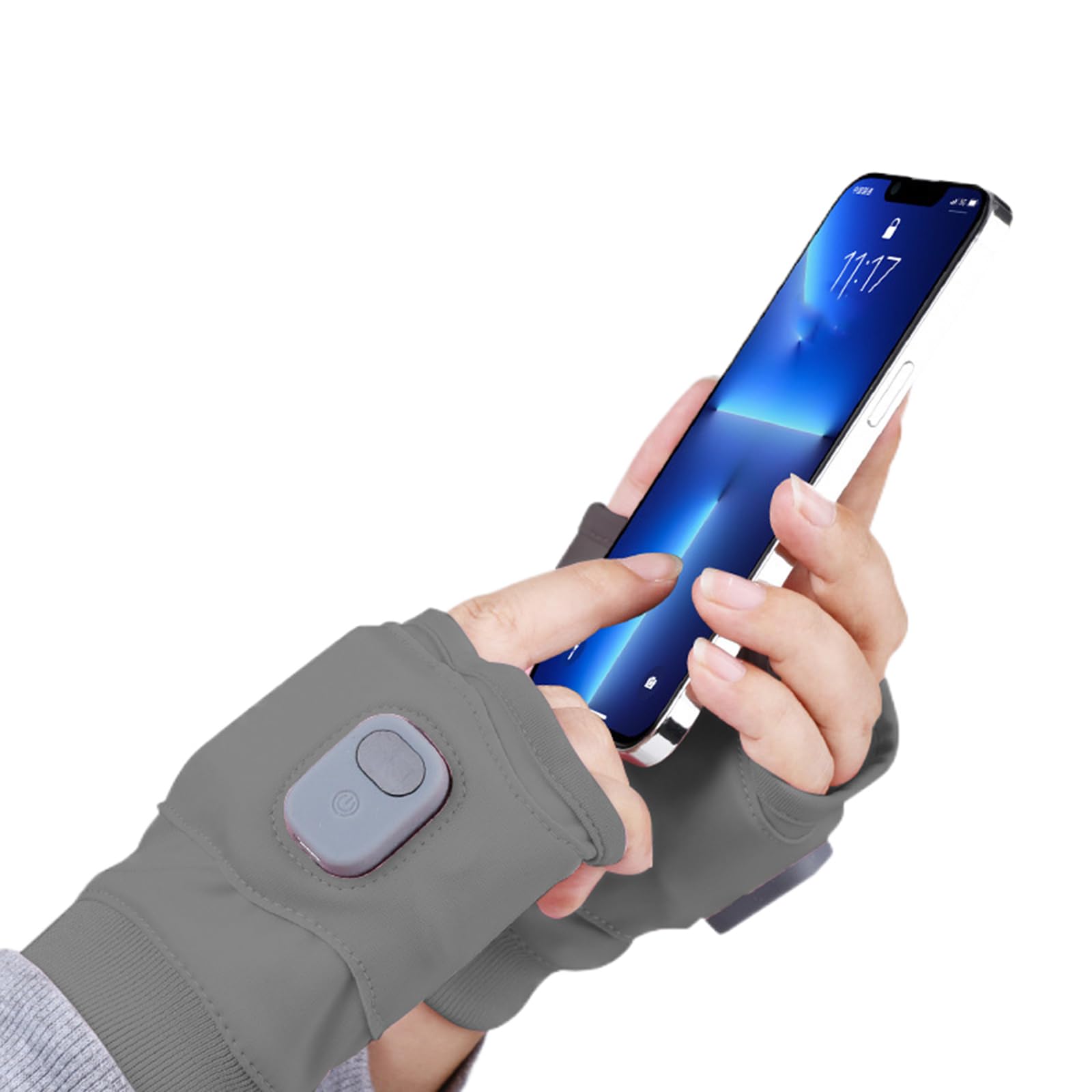 Guantes calentadores de manos eléctricos, recargables, control de temperatura de 3 niveles para ciclismo, correr y senderismo