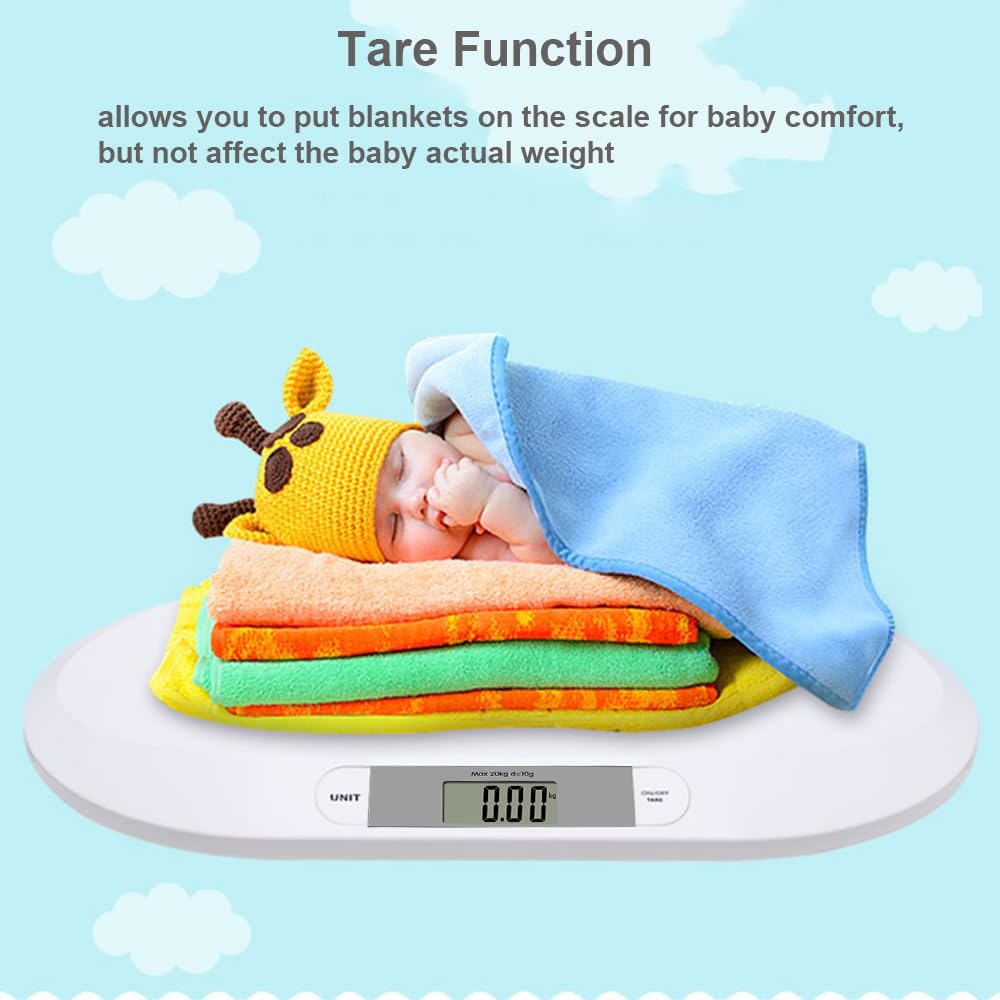 Naroote Kleinkindwaage, Leichtes, Kompaktes Design, Leicht Ablesbares LCD-Display, Digitale Waage für Baby-KG/LB-Einheiten, Geeignet für Kleinkinder