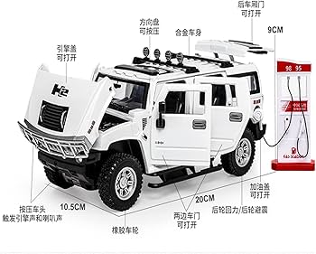 Amazon.co.jp: 1:24 ハマー H2 シミュレーション合金車のおもちゃ