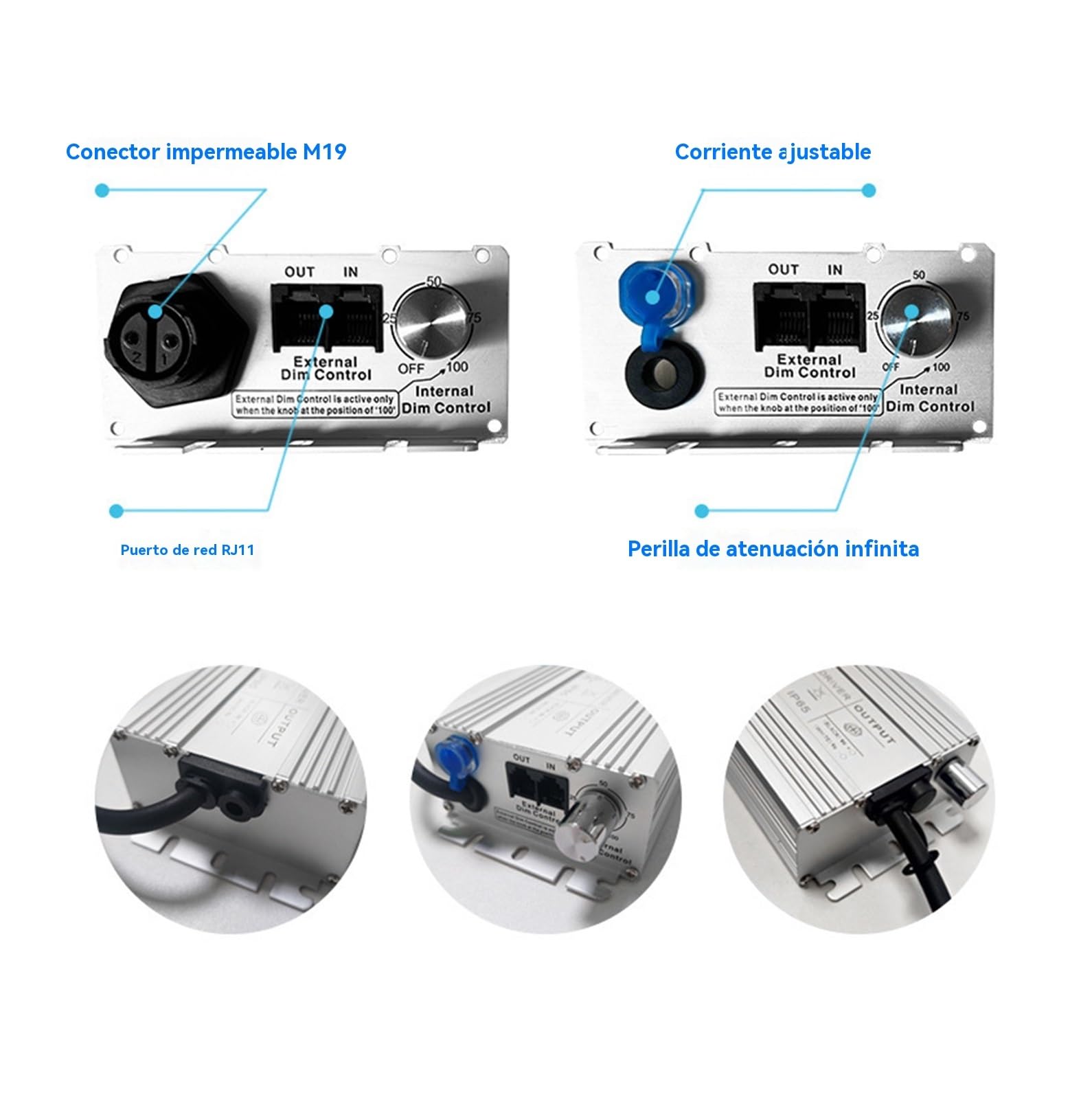 Transformateur LED Alimentation LED Haute Puissance 800 W, Courant Constant 0-10 V, variateur d'intensité, éclairage paysager, éclairage Intelligent, Facile à Installer