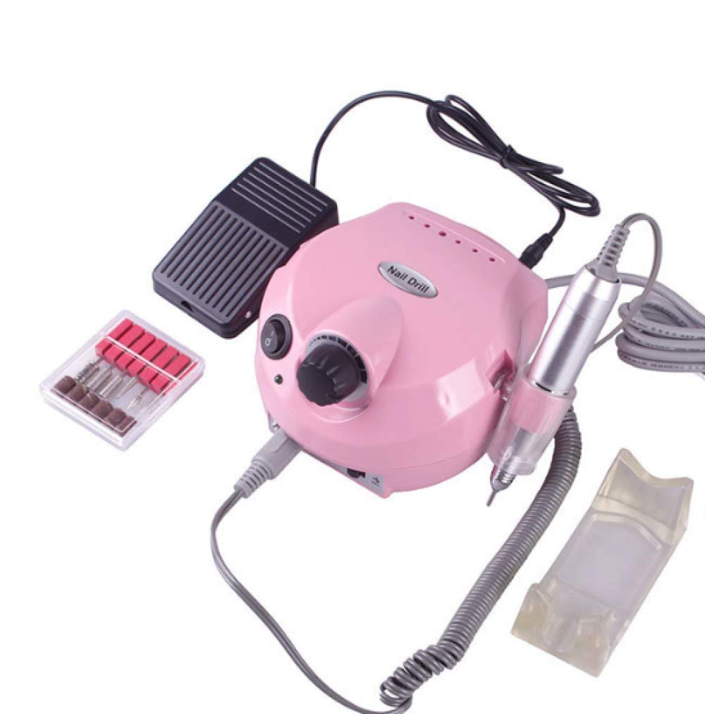 SGSG Trapano per Unghie Professionale 35000 RPM Rosa 30w Trapano Elettrico Professionale per Unghie File di Strumenti per Pedicure Manicure Kit Macchina Strumenti per Unghie per Gel per Unghie