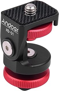 Adaptador De Sapata,Sailsbury HS-01 Suporte adaptador para montagem em sapata fria liga de alumínio com parafuso de 1/4 de polegada para de vídeo com luz LED câmera DSLR