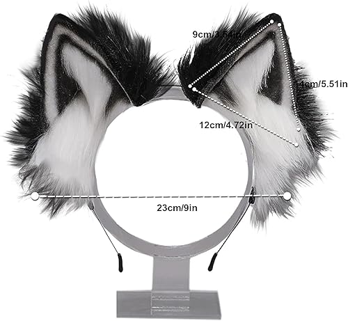 Miniatura 3 de Orejas de animales Cosplay Diadema hecha a mano de felpa sintética gato zorro lobo perro orejas