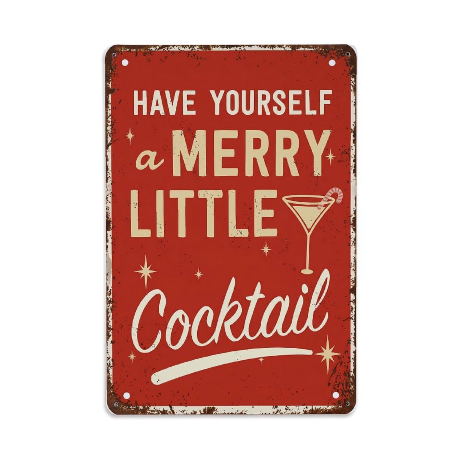 Sidecar Traditional Formula Metal Tin Sign Plaque Wall Decor for Cafe, Club Bar, Office, Home Garden Metal Poster 8x12Inch