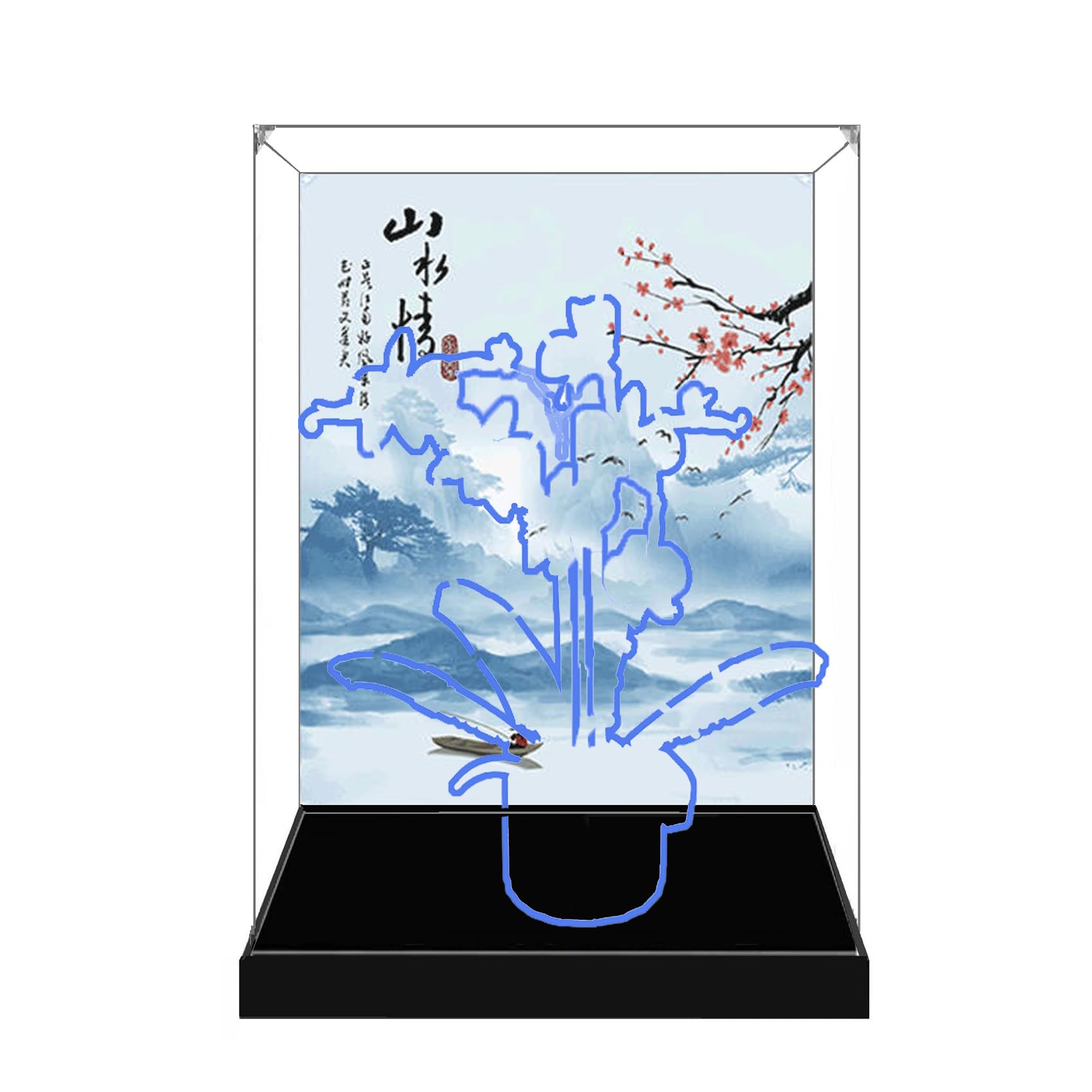 Acrylic Display case Compatible with Lego 10311 Flowers Model, Dustproof, Storage Box,Compatible with 10311 (Box Only) (Background)