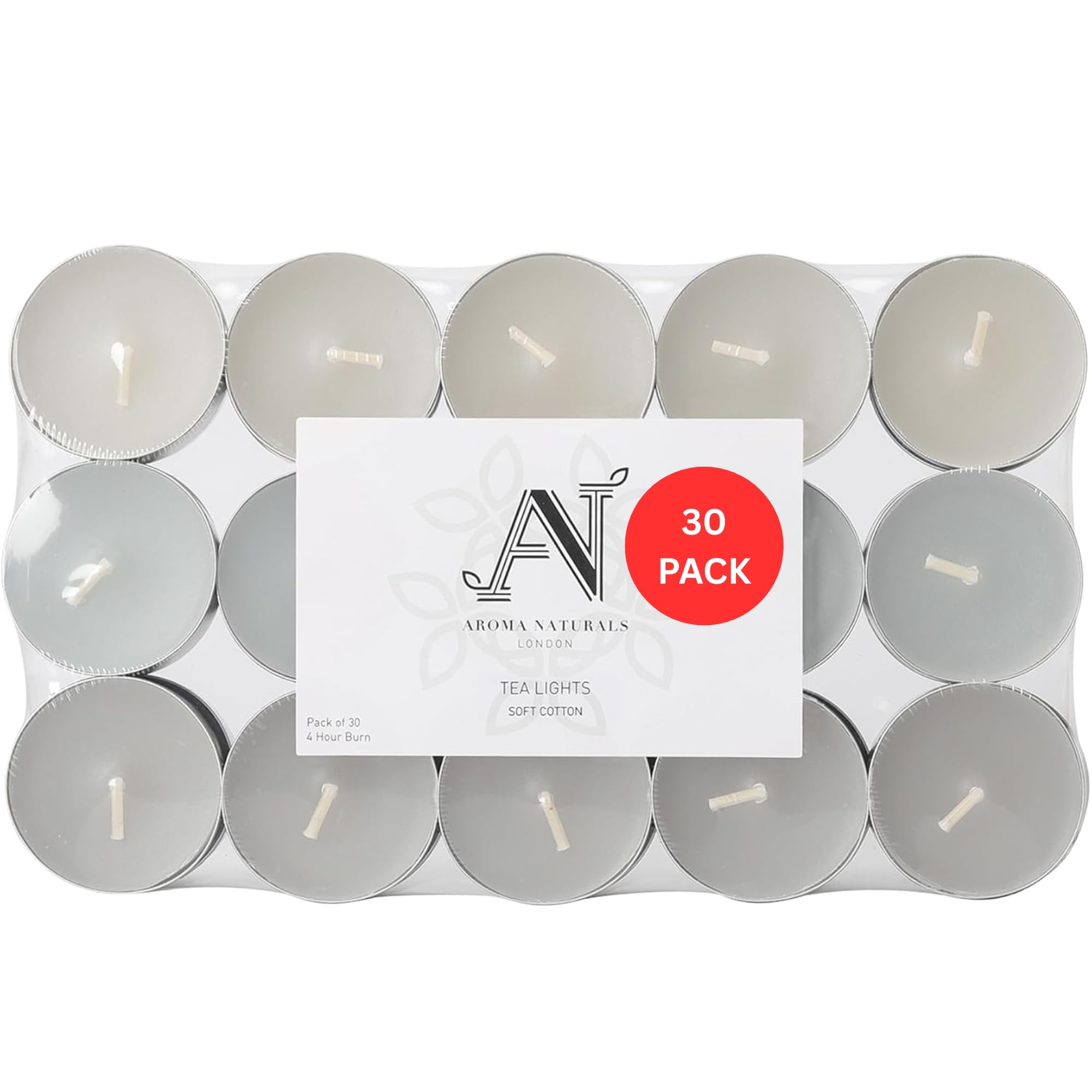 Aroma Naturals London Scented Tealight Candles Bag, Three-tone Coloured Wax, Standard