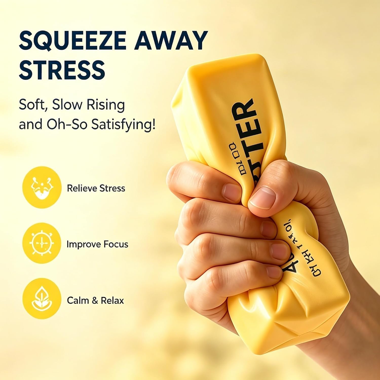 Butter Squishy Toy - Soft Squeeze Stress Relief -3