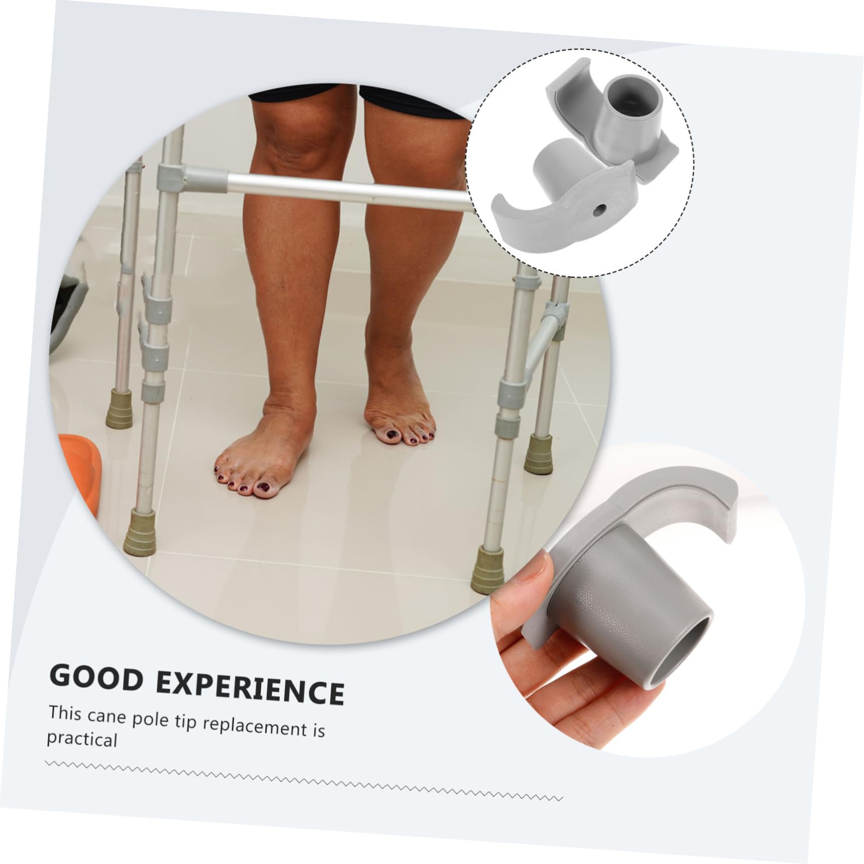 3 Series Cubierta De Pie De Caminante Accesorios Para Andador Acolchado Para Muletas Puntas De Bastón De Goma Almohadillas Para Muletas Caucho Grey 2 Piezas X 3
