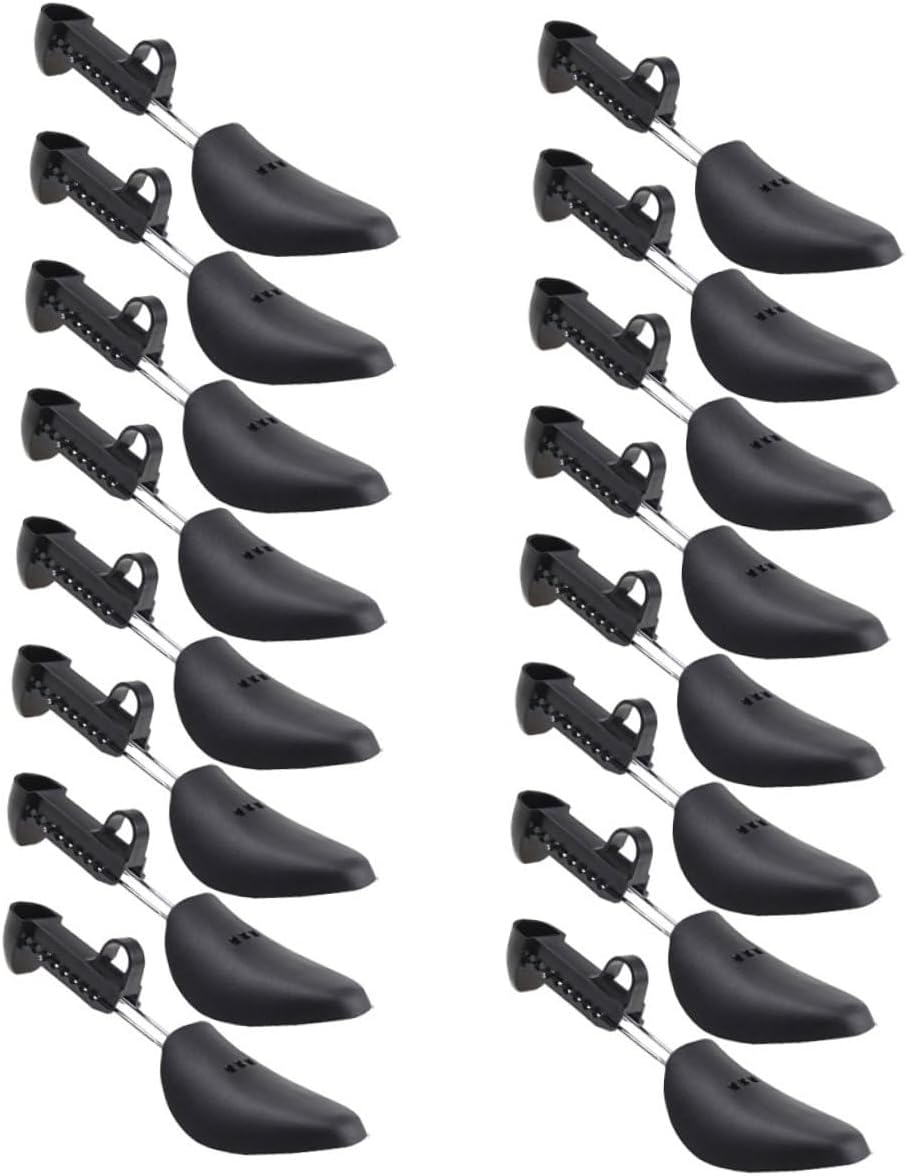 Milisten 8 Pairs Adjustable Shoe Stretcher Trees for Men – Plastic Shoe Shaper Expander for Sneakers Wide Feet Support Preventing Deformation and Enhancing Comfort