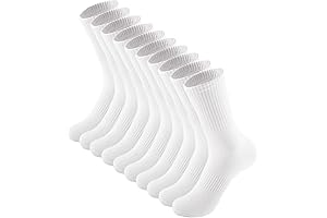 ACCFOD Essential Plain White Women's Crew Socks: Breathable Comfort and Style