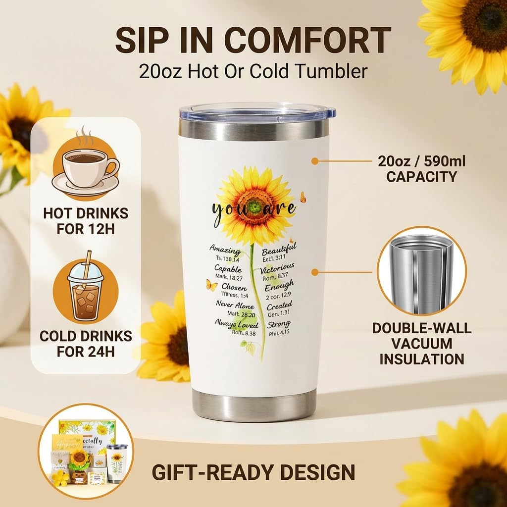 Sunflower Gifts for Women - Thinking of You Care Package