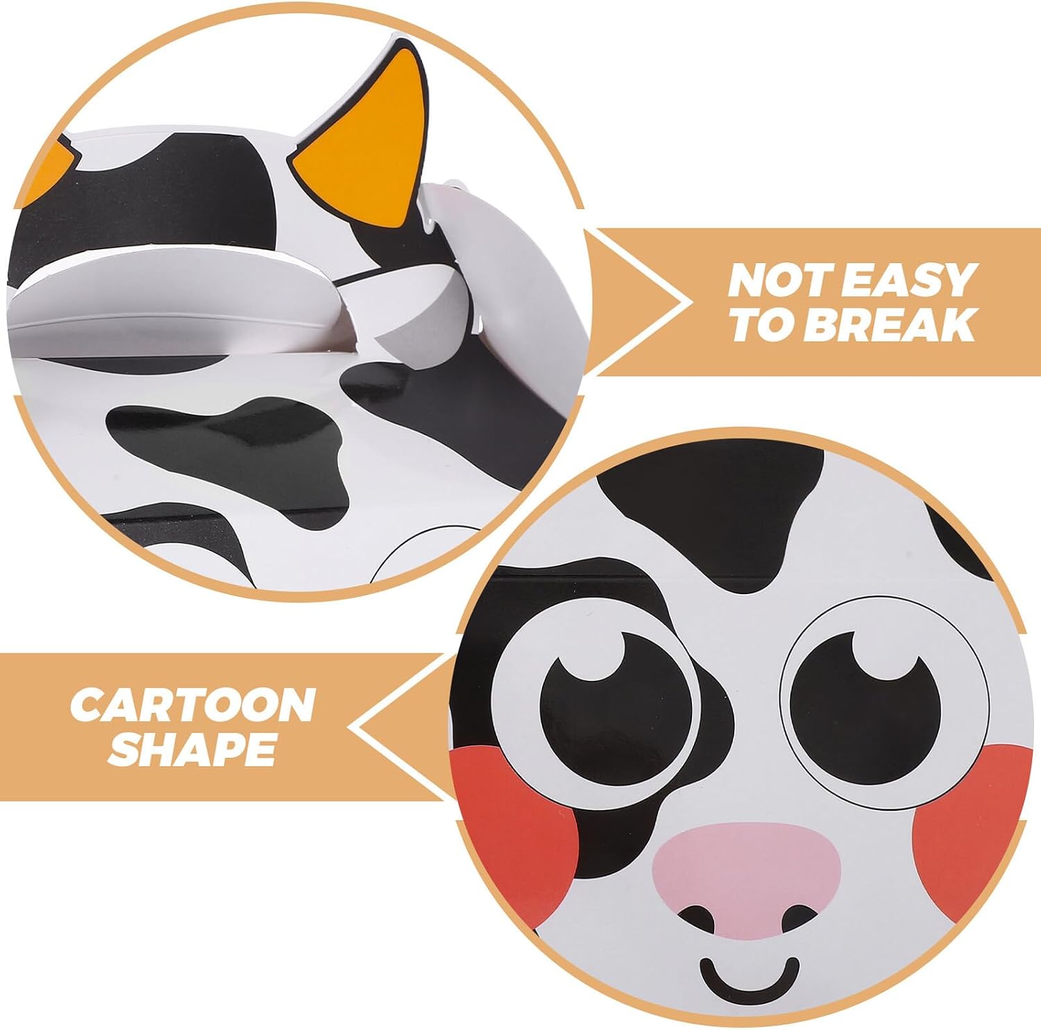 FESTFENDS 25pcs Cow Party Favor Treat Boxes, Decorative Handheld Paper Candy Boxes, Cartoon Farm Animal Theme for ’ Birthday and Shower Party Supplies image 3