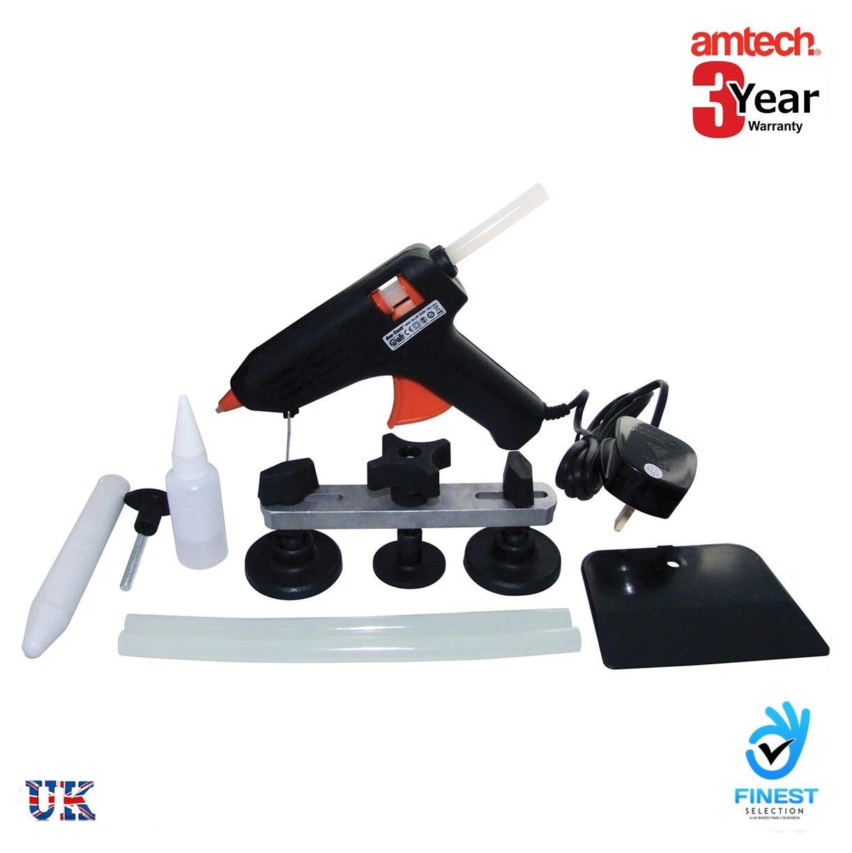 AM-TECH CAR DENT Remover Repair KIT BODYWORK Panel Puller Glue Gun Tool