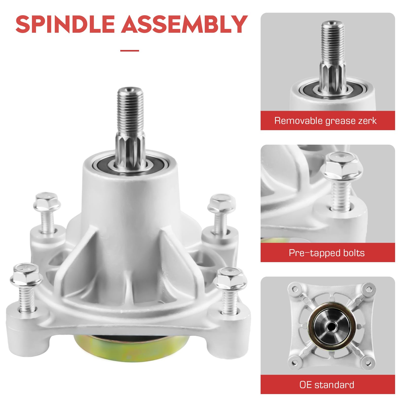 Spindel-Baugruppe Für Hustler Rasenmäher – 3er-Pack, Kompatibel Mit Raptor & Limited (36/42/52 Zoll Deck)