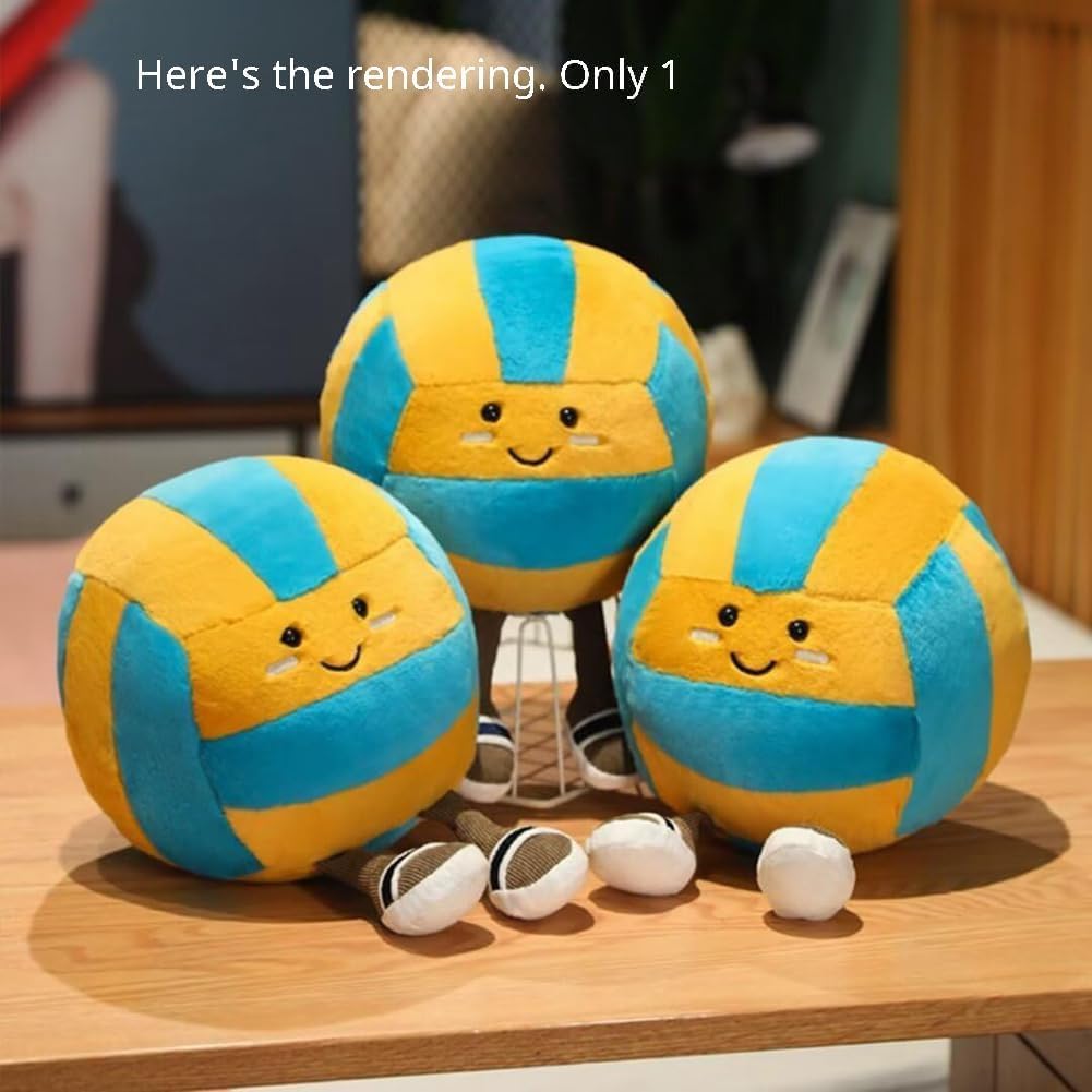 Bonita pelota de voleibol, muñeca, suave, divertido, voleibol de peluche, regalo, decoración de habitaciones (26 cm)