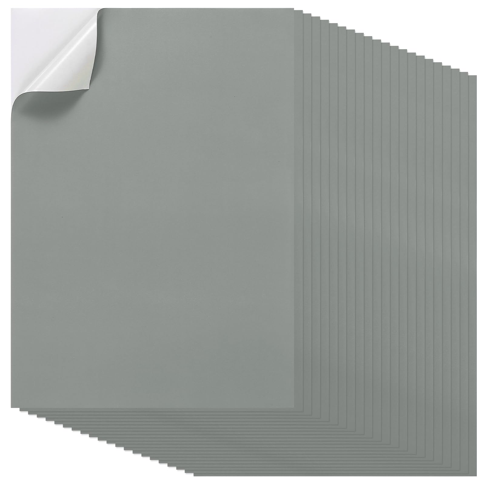 PATIKIL 40Pcs Full Sheet Label Sticker Paper, A4 Shipping Labels Matte Colored Adhesive Printable Sticker Paper for Inkjet Laser Printer Printing, Gray