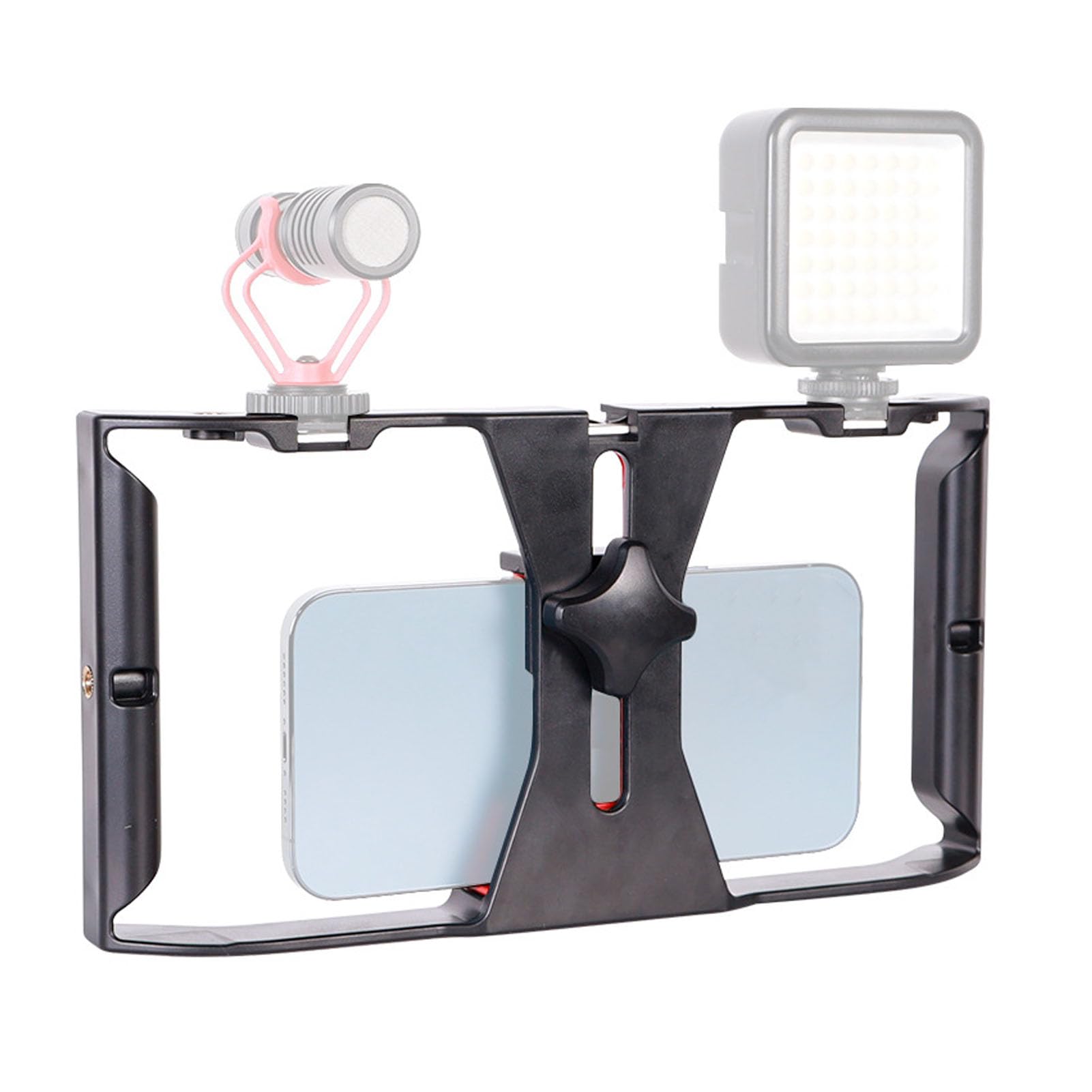 Smartphone Wideo Rig Grip, Profesjonalny telefon Fotografowanie Platformy Stabilizator Stabilizator wideo Rig, dla Vlog Live Streaming Video