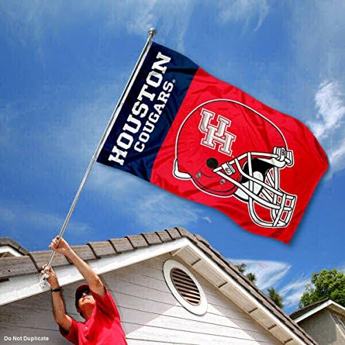 UH Cougars Large Football Helmet 3x5 College Flag - Image 2