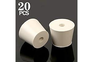 KEILEOHO Drilled Rubber Stoppers #6 for 1-Gallon Glass Jug