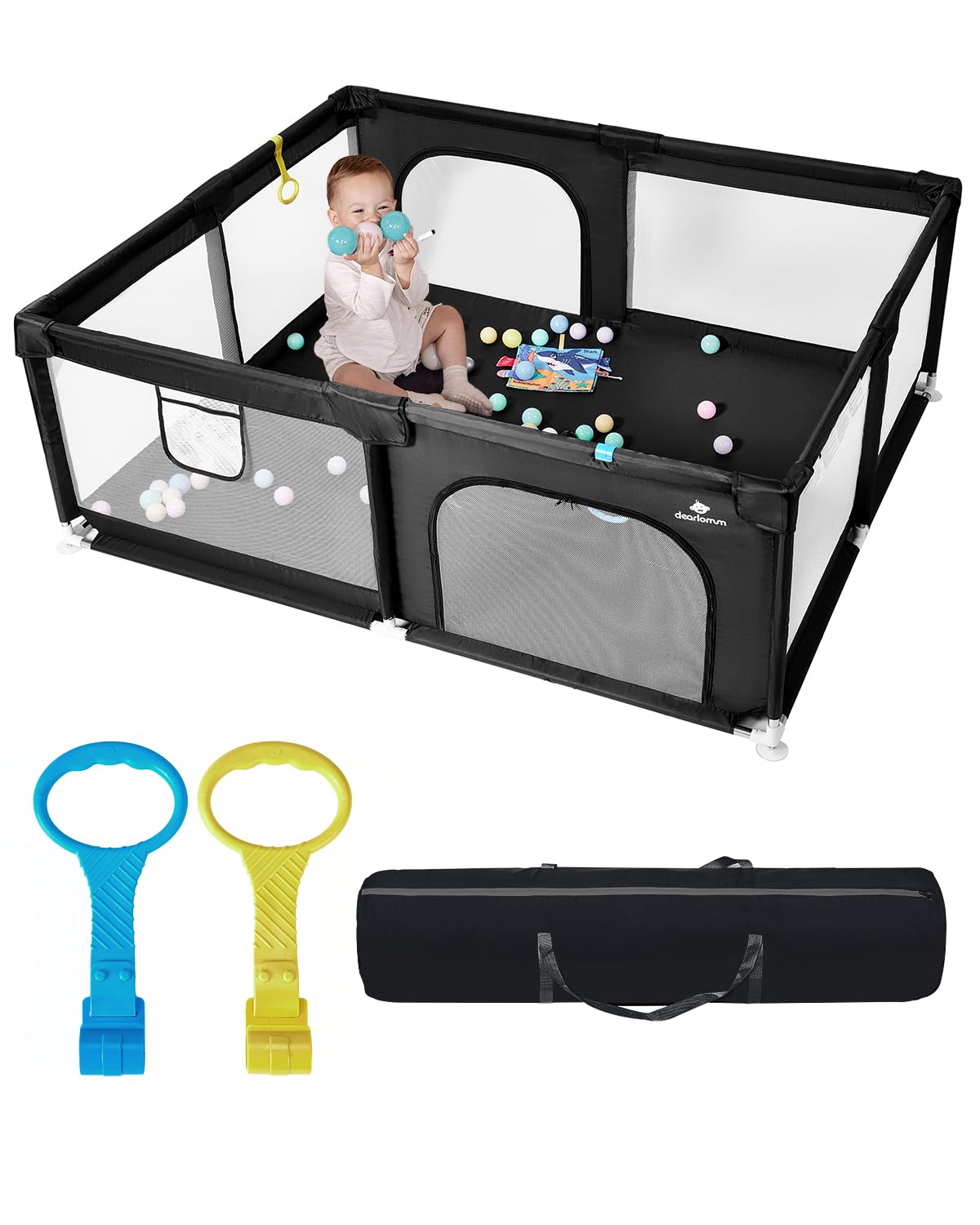 71" x 59" Extra Large Baby Playpen for Babies and Toddlers, Safe Activity Center with Soft Play Fence, Indoor Safety Yard, Easy to Assemble and Clean