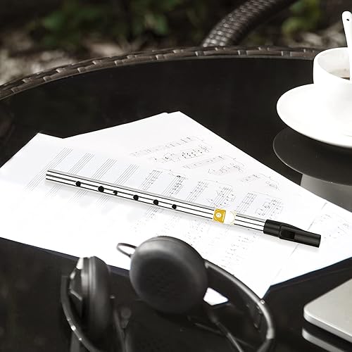 Miniatura 3 de summina Flauta de silbato irlandés clave de C 6 agujeros flauta instrumentos musicales de viento para principiantes intermedios expertos, oro, plata