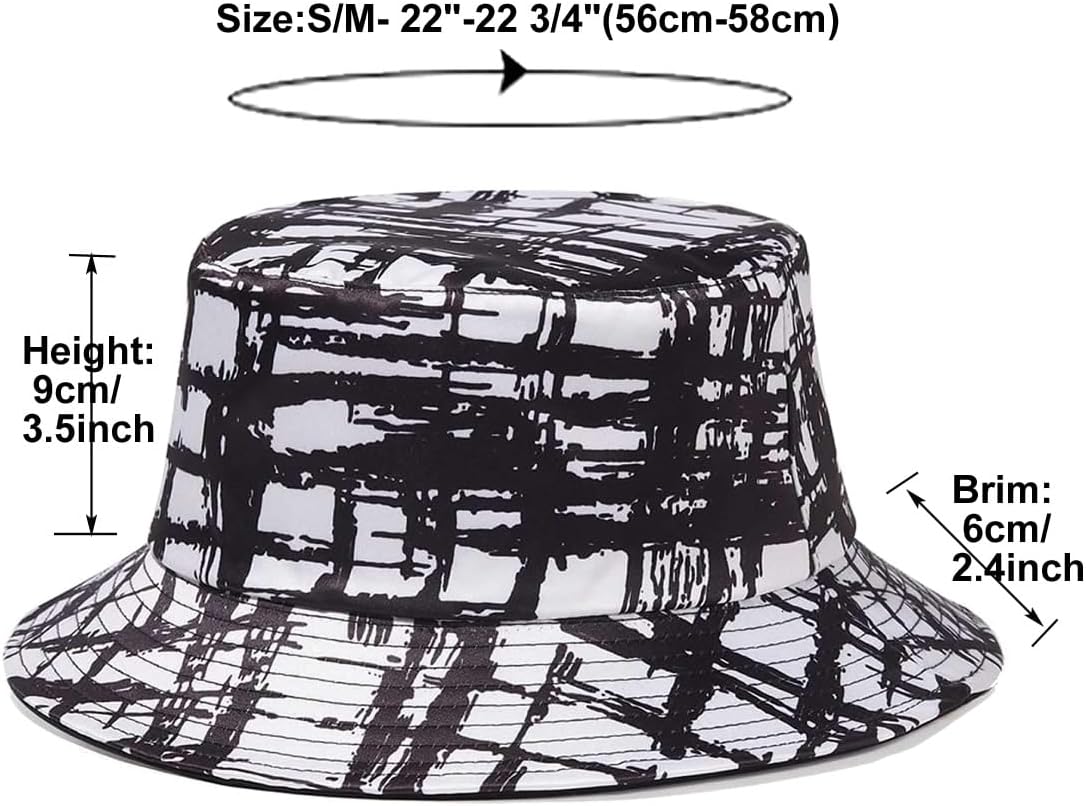 Quanhaigou Bucket Hat for Men Women,Packable Reversible Printed Sun Hats,Fisherman Outdoor Summer Travel Hiking Beach Caps - Image 5