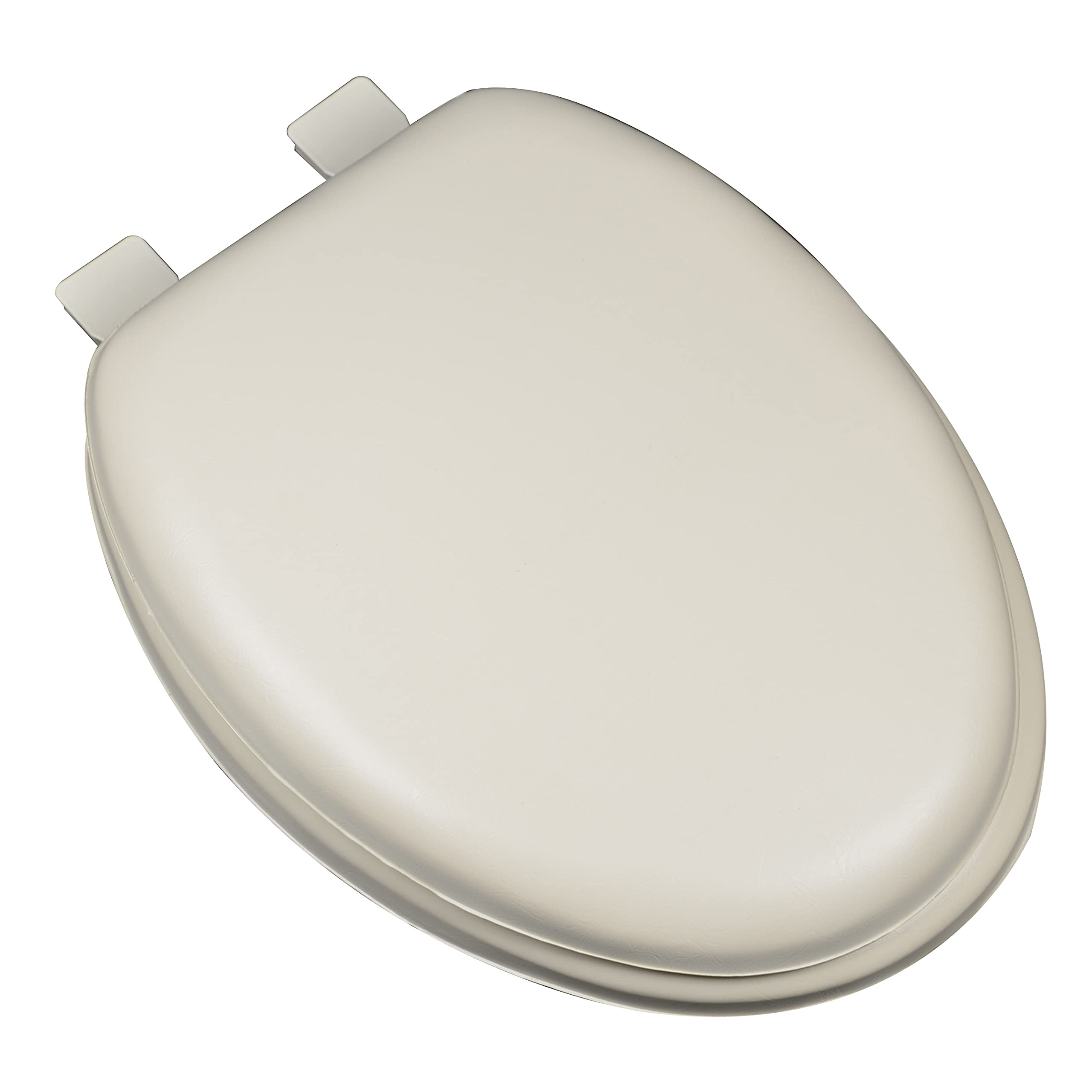 Bath Décor 6Q1E2-01 Premium Soft Toilet Seat with Wood Core includes Vari-Adjust Lok-Down Release 'N' Clean Hinge, Elongated, Bone