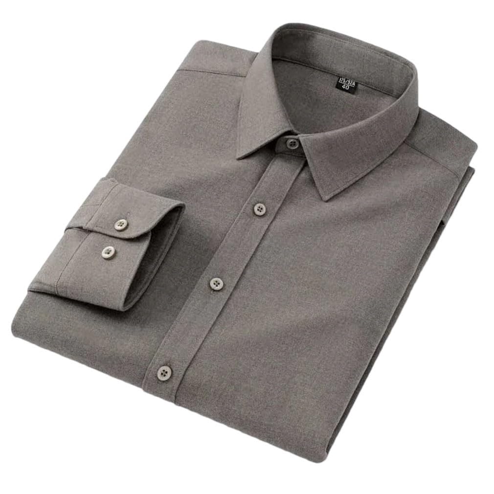 Camisas de manga larga para hombre, ajustadas, de lana, para oficina, diseñador, elegante, con botones, S9790, XXL