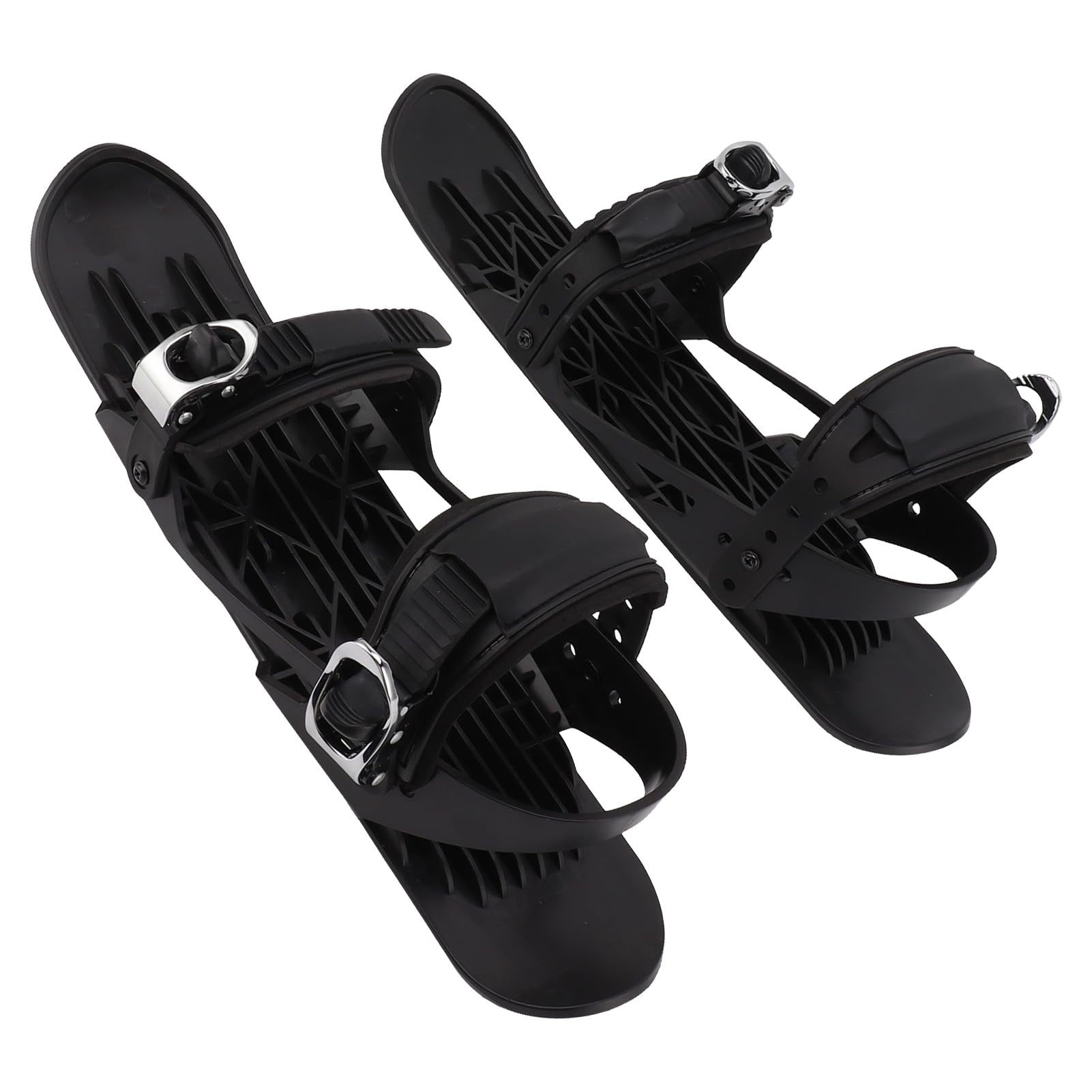 Mini-Kurz-Ski-Skates, Schwarz, Verstellbar, Einfache Kontrolle für Snowboard-Skifahren in den Bergen, EU 35–47