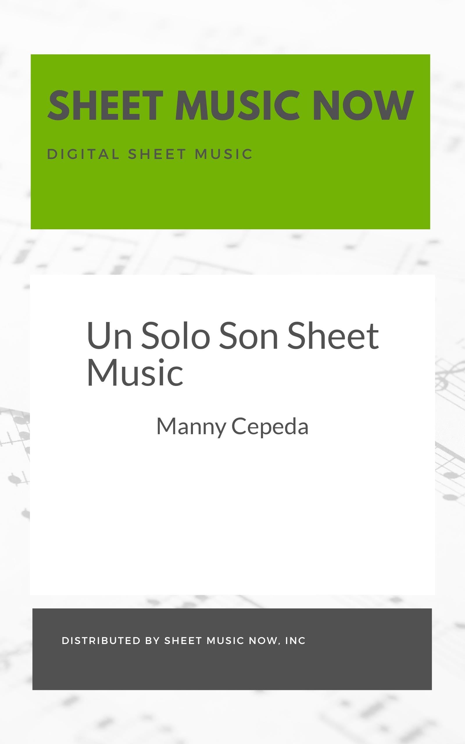 Un Solo Son Sheet Music (English Edition)