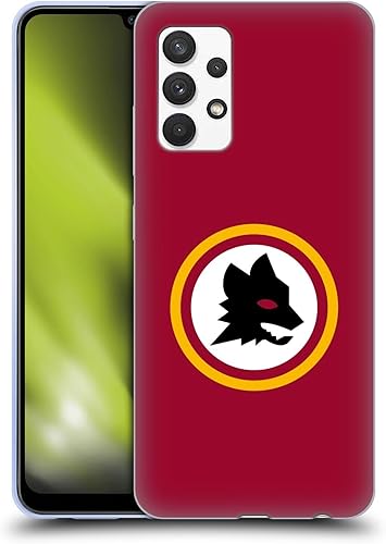 Head Case Designs Officially Licensed AS Roma Wolf Circle Crest Graphics Soft Gel Case Compatible with Samsung Galaxy A32 (2021)