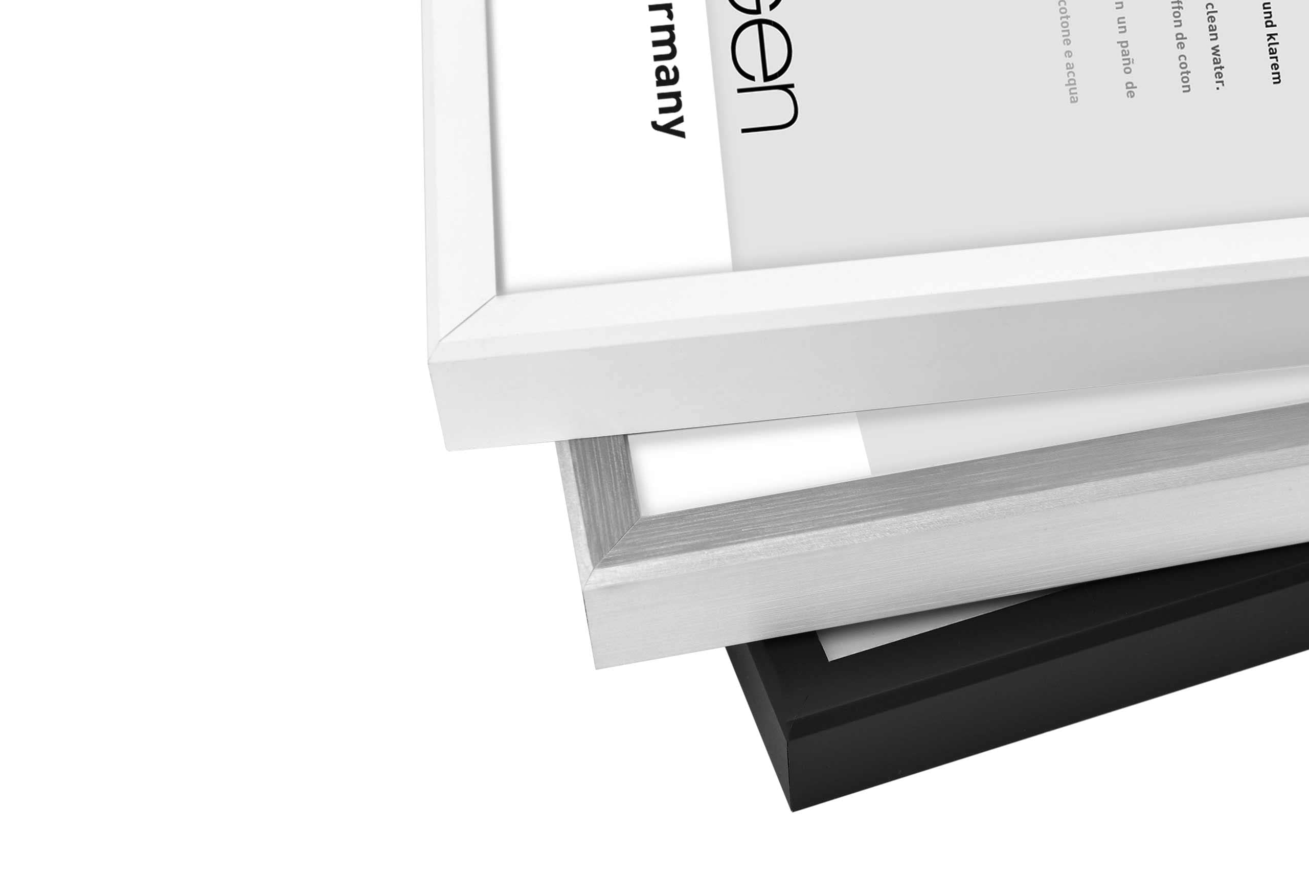 nielsen marco de fotos, 59,4 x 84,1 cm (A1), Aluminio, Negro mate, Marco para pósterpara colgaren formato vertical y apaisado, vidrio sintético irrompible, Atlanta