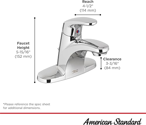 Miniatura 6 de American Standard 7075004.295 Colony Pro SL Centerset Less Drain Less,,, Satin Nickel