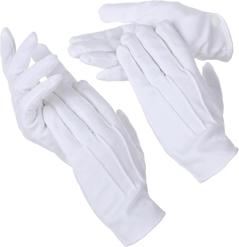 2 Pairs White Gloves for Church, White Gloves Women Men