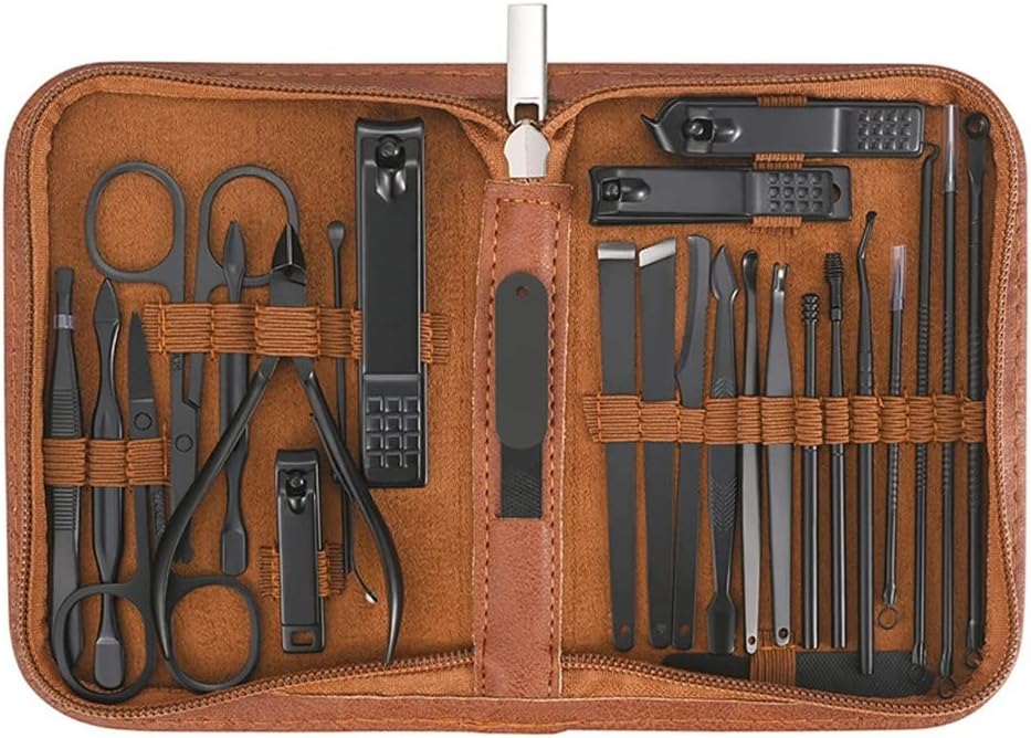 Stainless Steel Nail Clipper Set Travel Grooming Kit Manicure & Pedicure Personal Care Tools