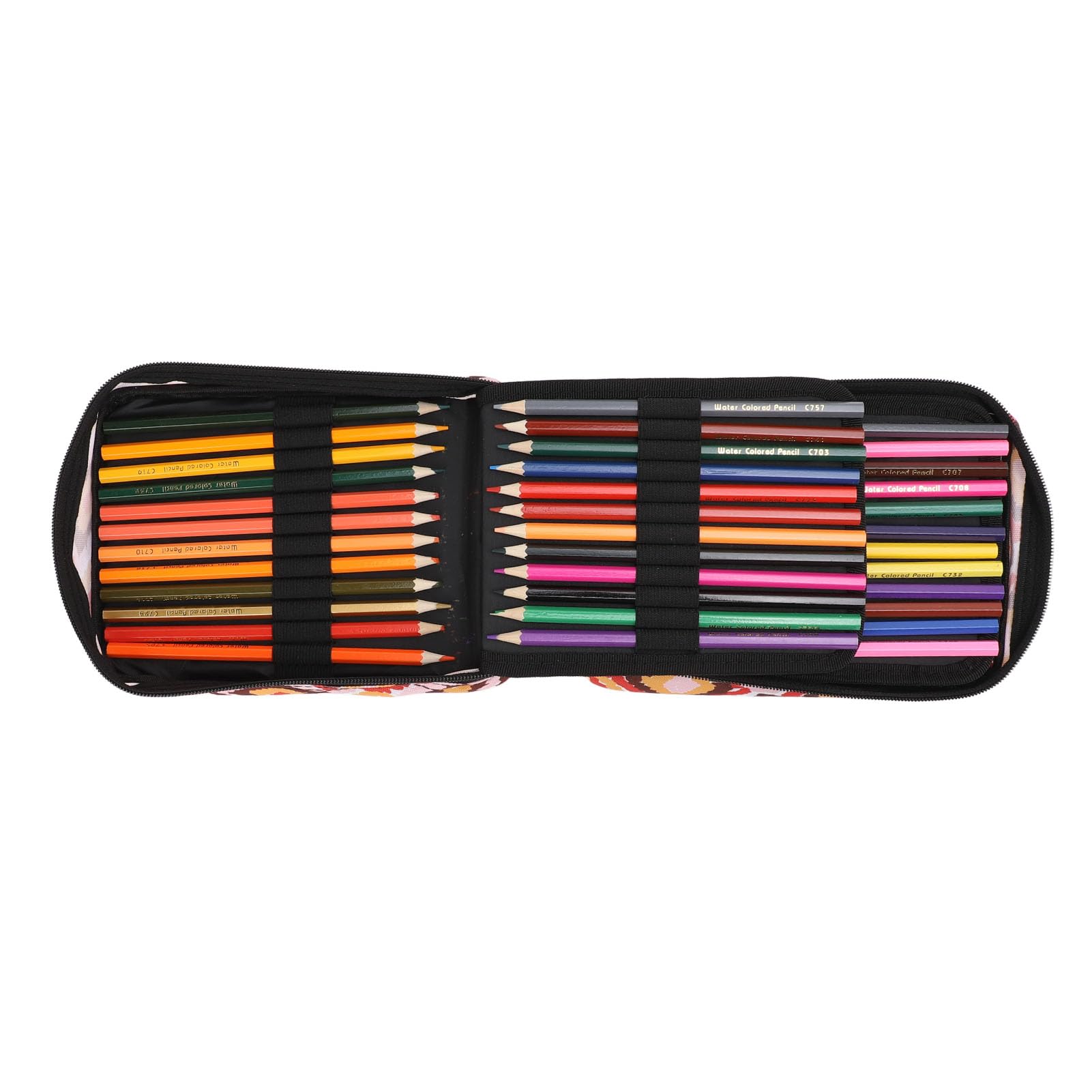 Bolsa de transporte con cremallera y set de 72 lápices 8