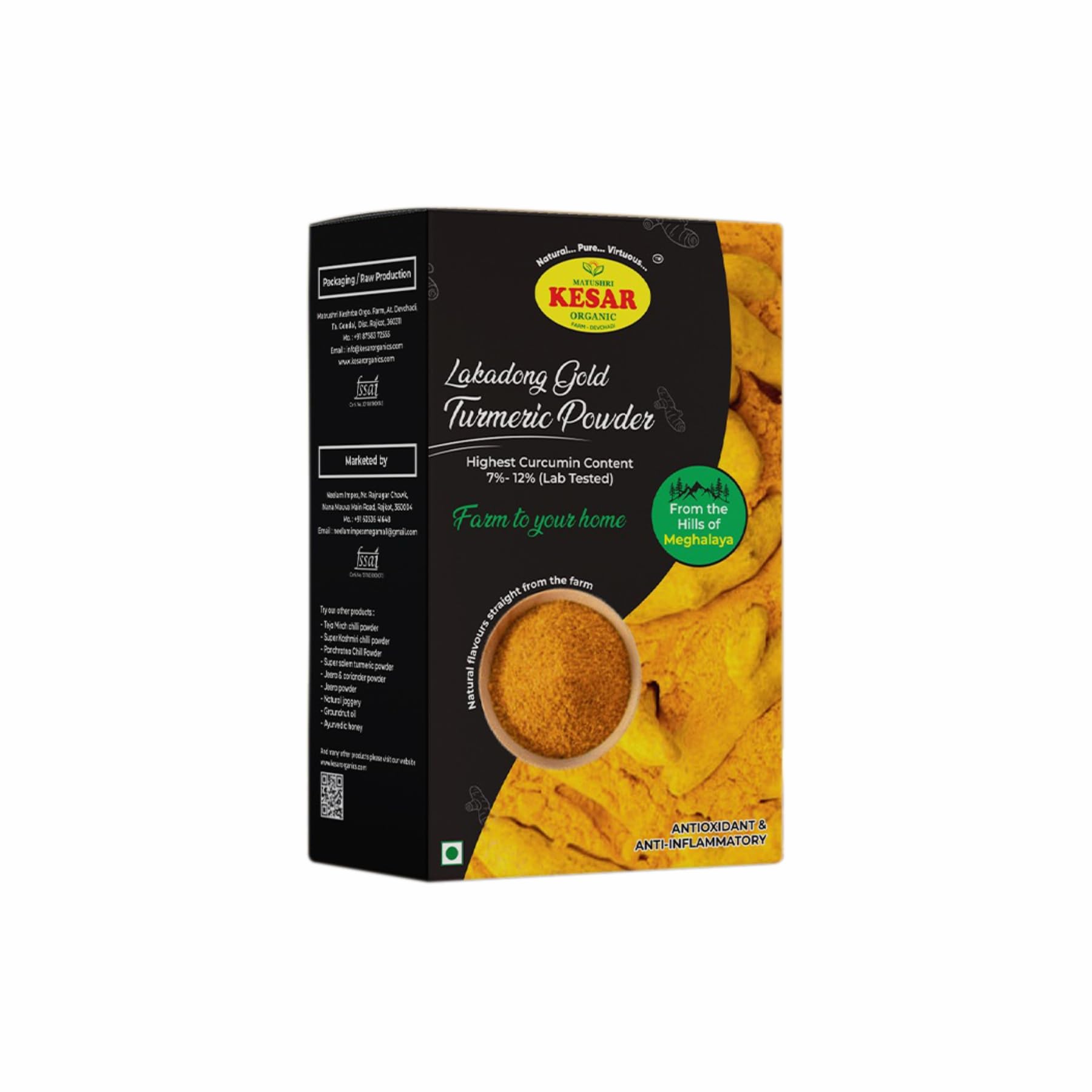 Matushri Kesar Lakadong Gold Turmeric Powder (200gm), Original High Curcumin Haldi Powder Pack, Pure & Natural Haldi Masala With No Added Preservatives Or Colors (B0D423ZZ74) Amazon Price History, Amazon Price Tracker