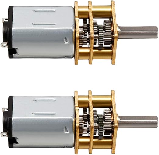 2Pcs DC 12V 500RPM Micro Speed Reduction Motor Mini Gear Box N20 Motor with 2 Terminals for RC Car Robot Model DIY Engine