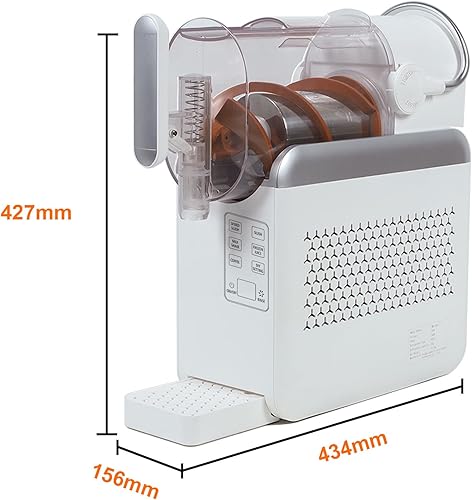 Miniatura 7 de Máquina para granizar, no necesita hielo, máquina de granizado para el hogar, limpieza automática, 5 programas preestablecidos, funcionamiento